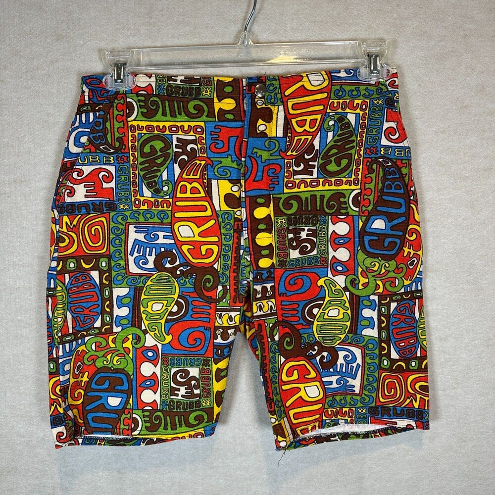 Vintage 60s Robert Bruce The Grubb Mens 32 Psychedelic Pop Art Swim Shorts